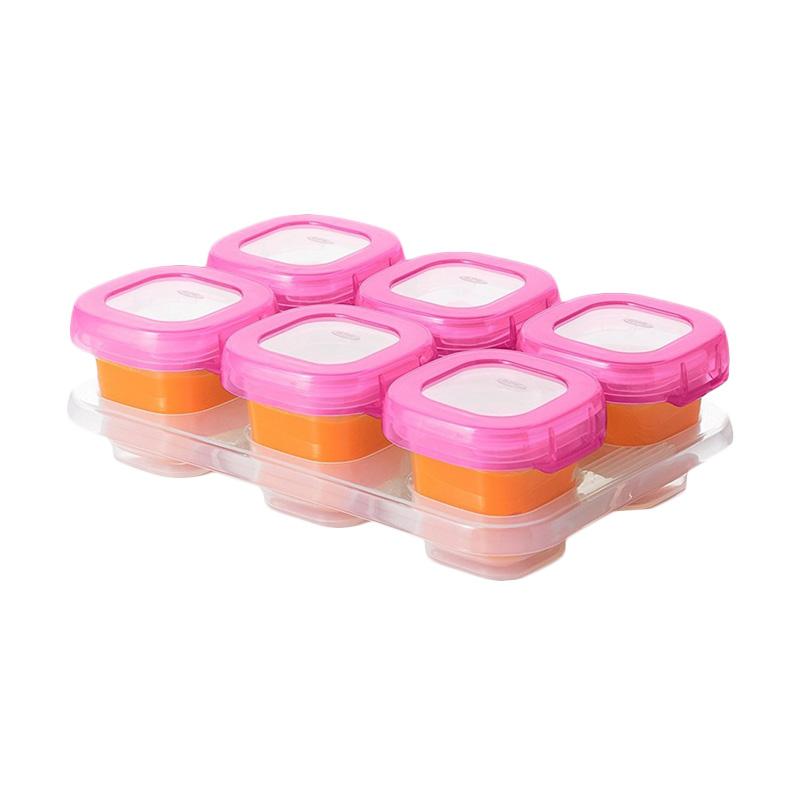 Jual Oxo Tot Baby Blocks Freezer Storage Containers - Pink [2 Oz] di