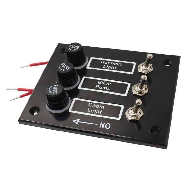 Promo 3 Gang Switch Panel Fused Marine Rocker Switch Panel Boats