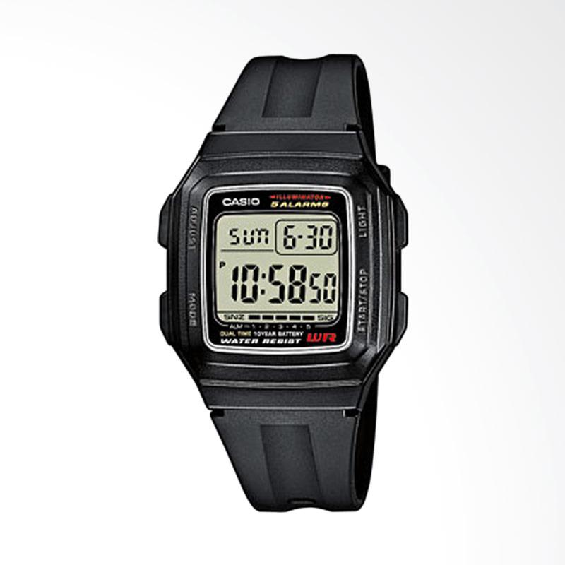 Jual Casio Digital Strap Rubber Jam Tangan Pria Black F201wa1aef Di