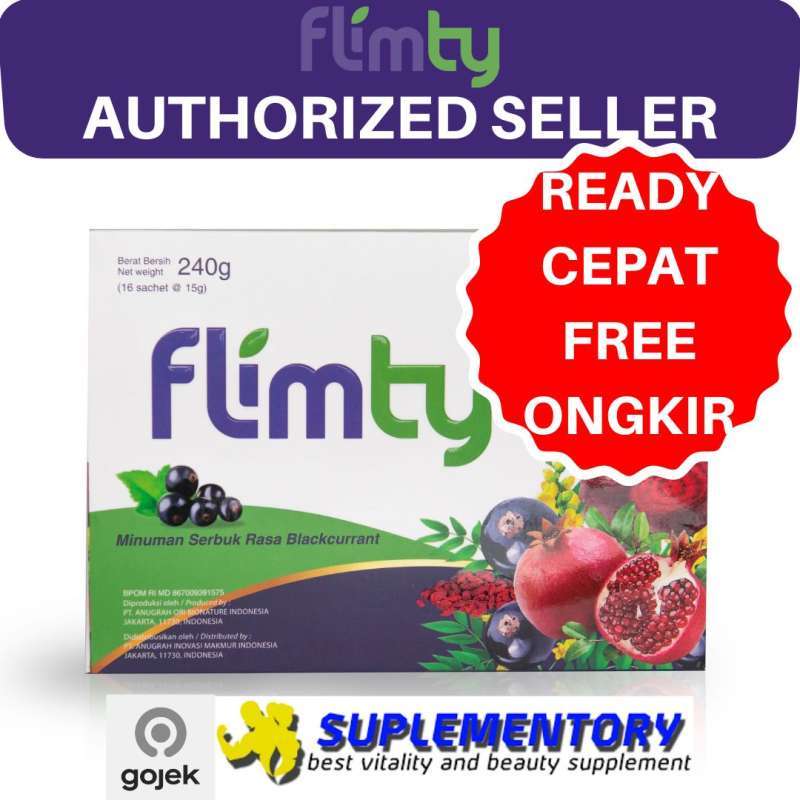 Promo BOX Flimty Fiber Rasa Blackcurrant Halal MUI - 16 x 15gr Diskon ...