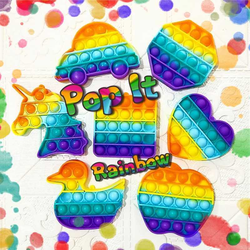 Jual Pop It Rainbow Ready Stok Murah Popit Penghilang Stress Untuk Anak