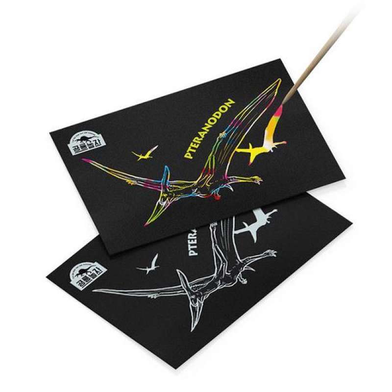 Jual (PROM)Korea PROM dinosaur scratch painting - toothless pterosaur ...