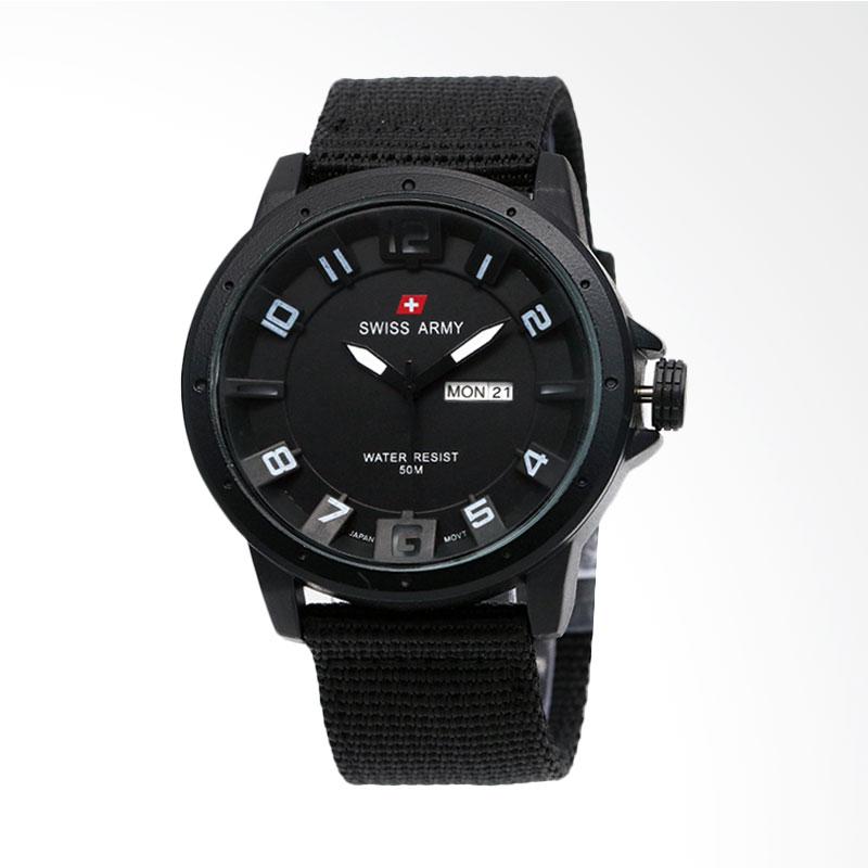 Daftar Harga Swiss Army Kanvas Jam Tangan Pria Biru Kuning 