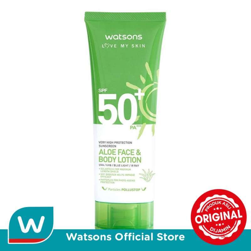 Promo WATSONS Very High Sunscreen Aloe F&Body Lotion Spf50+ 100ml