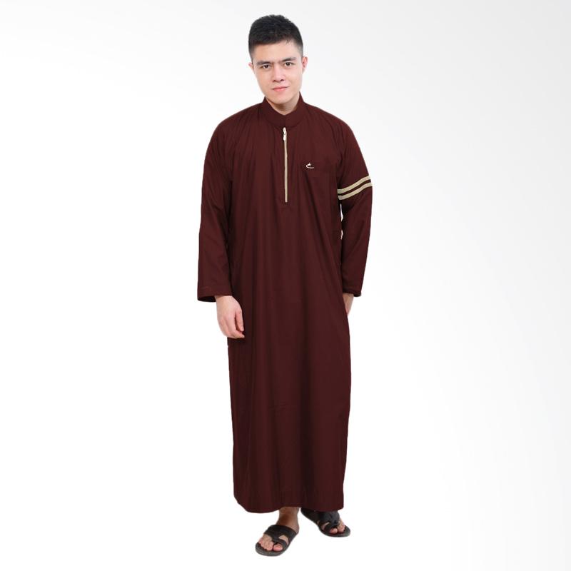 Jual Okechuku Jubah Nabawi  Pakaian Gamis  Pria  Maroon 