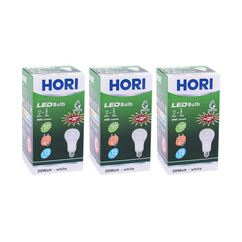 Jual Hori LED Bulb Bohlam Lampu - Putih [20 Watt/3 Pcs] di Seller Hori ...