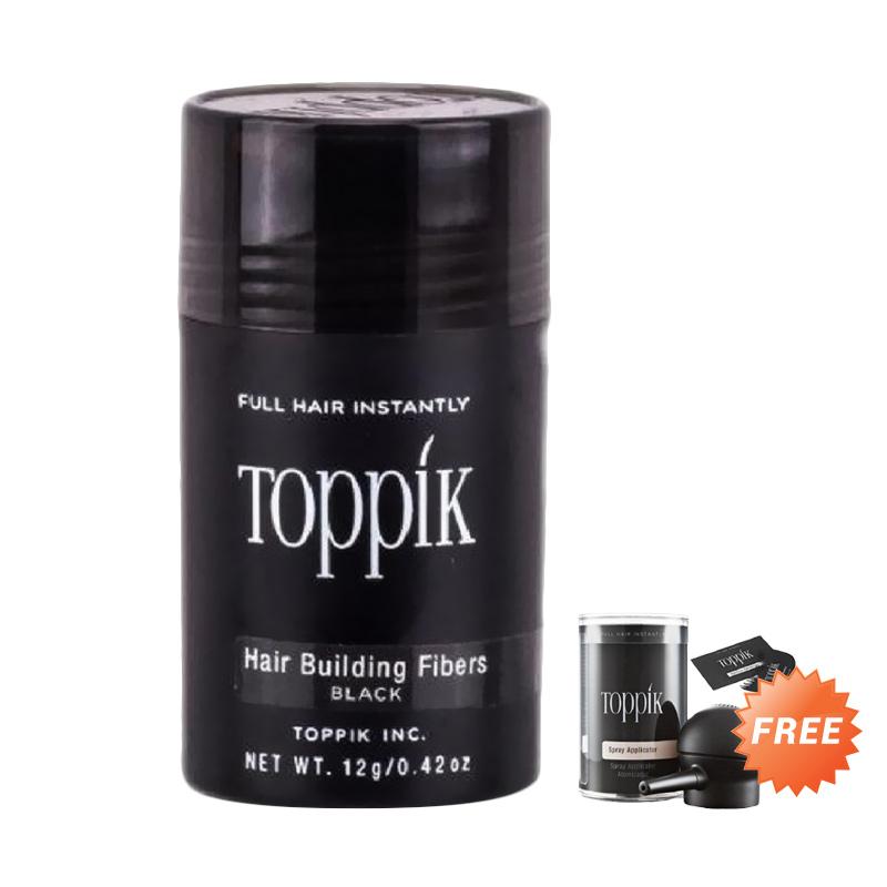 Jual Toppik Hair Building Fibers Penebal Rambut Hitam [12 g] + Free