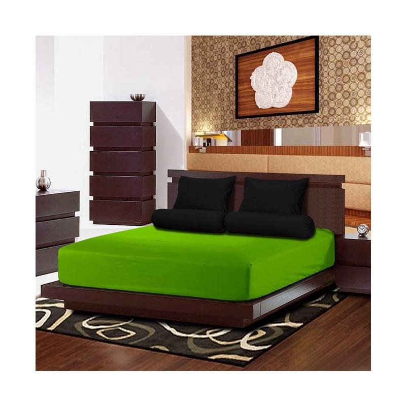 jual polos series katun set sprei green combine black jual polos series katun set sprei green combine black
