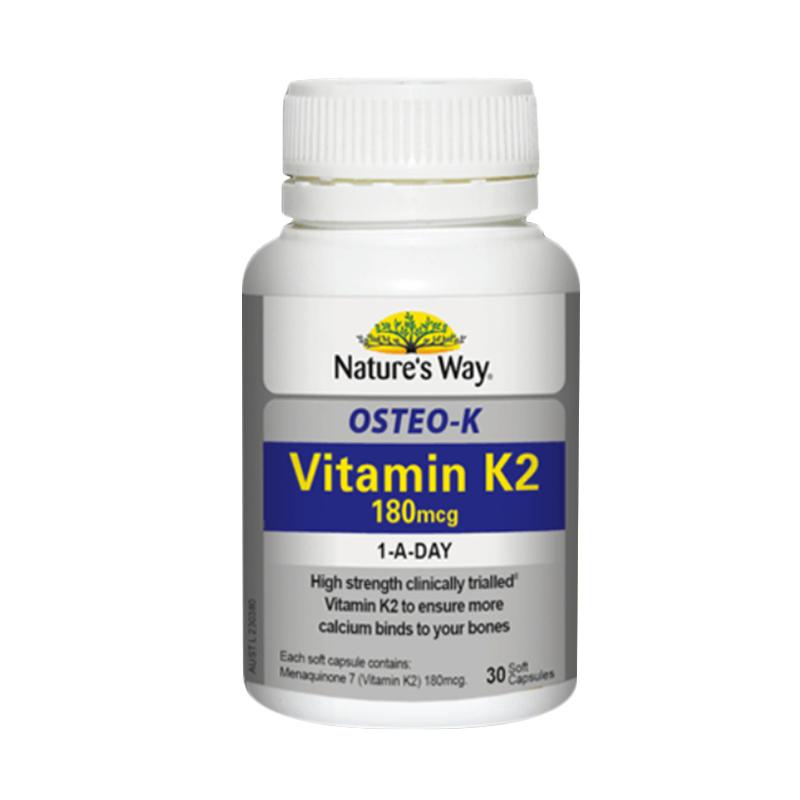 Jual Nature's Way OSTEO K Vitamin K2 180mcg Suplemen [30 Caps] di