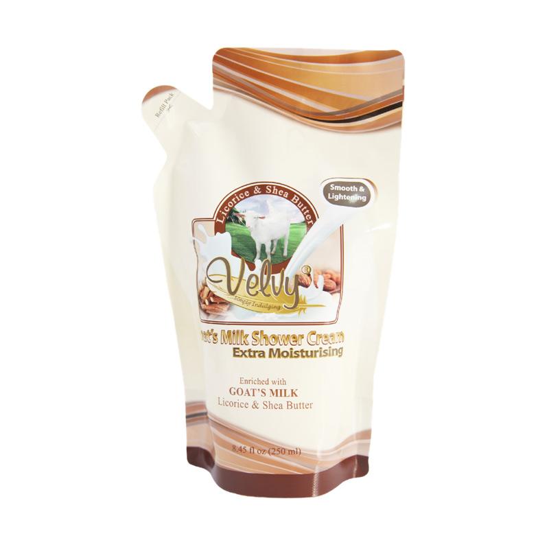 Jual Velvy Goat's Milk Licorice & Shea Butter Shower Cream