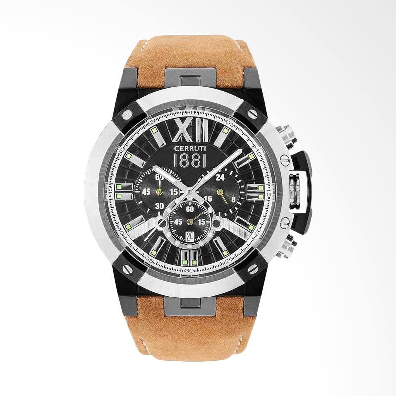 jual cerruti leather jam tangan pria brown black jual cerruti leather jam tangan pria brown black