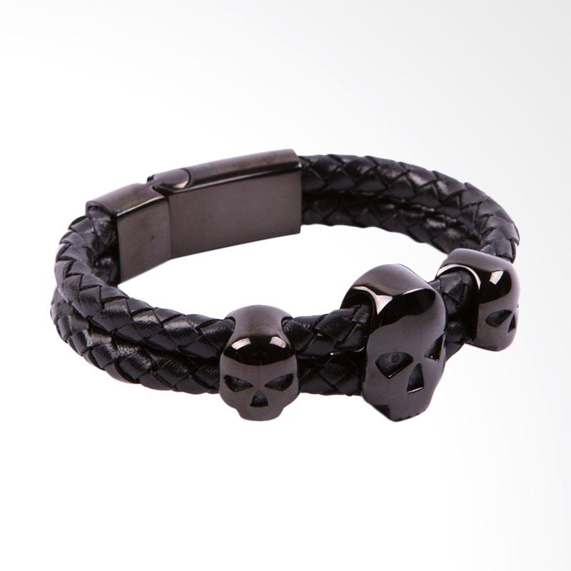 jual straps model skull hd kulit gelang black jual straps model skull hd kulit gelang black