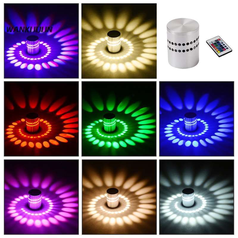 Jual Lampu LED RGB 3W Bentuk Spiral dengan Remote Control untuk Plafon ...