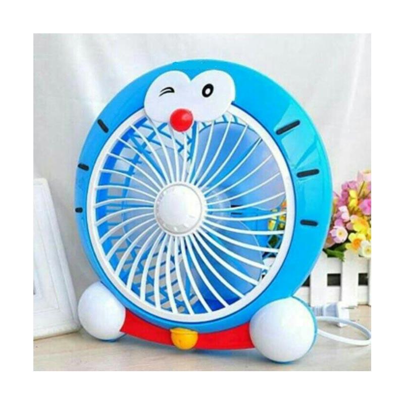 Jual Welhome Karakter Doraemon Kipas Angin Meja Biru 