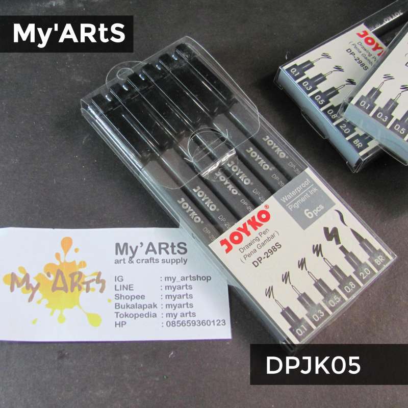 Jual Joyko Drawing Pen Set 6 Pena Gambar Milipen Brushpen Myarts Alat