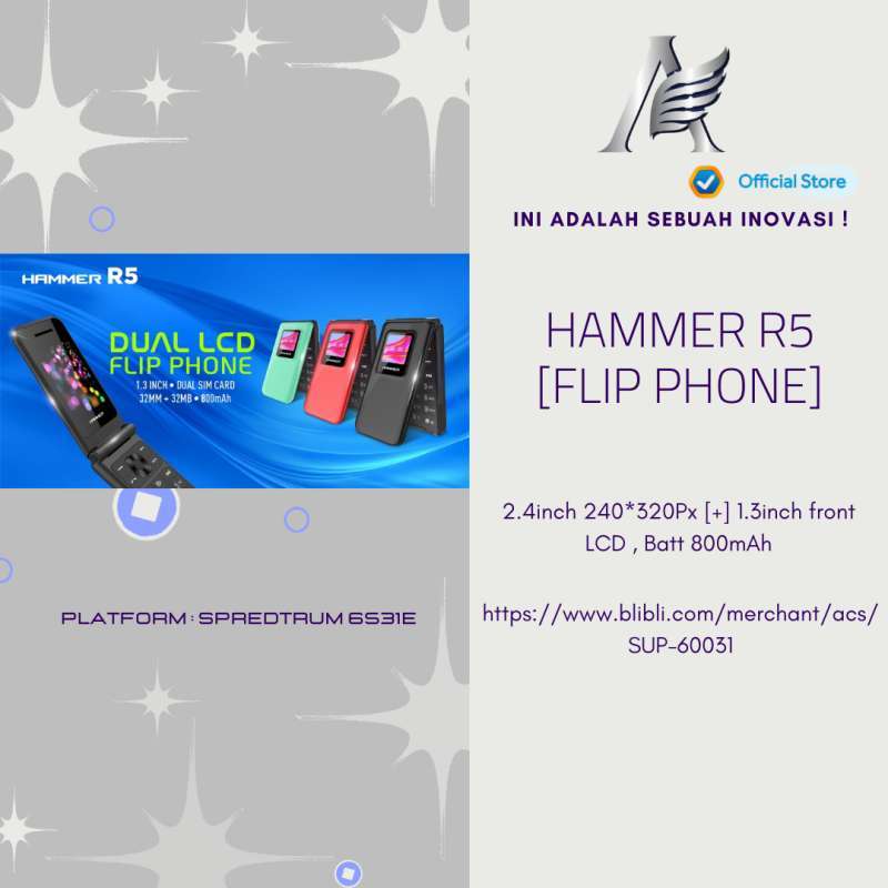 Jual Advan Hammer R5 Flip [Dual LCD] - Garansi Resmi di Seller ACS ...