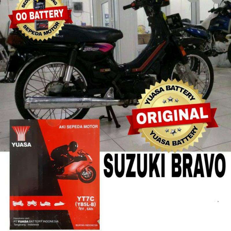 Jual Aki Kering Motor SUZUKI BRAVO Original Yuasa Yt7C (Yb5L-B) 12Volt