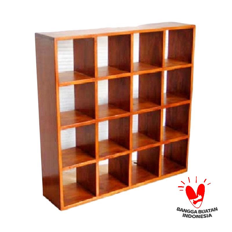 Jual Borobudur Home Furniture Rak  Kayu  16 Kotak Terbaru 