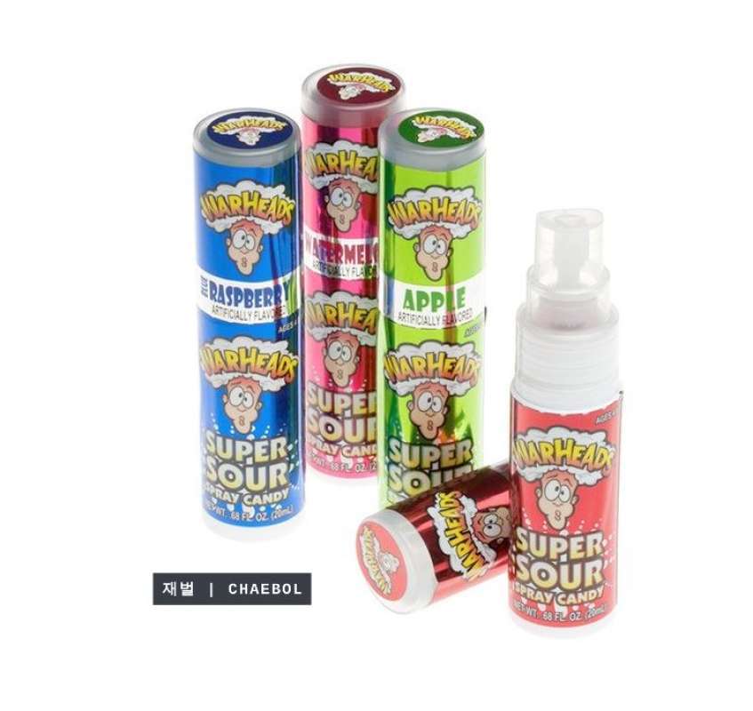 Jual Warheads Super Sour Spray Candy Blue Raspberry / Permen Asam