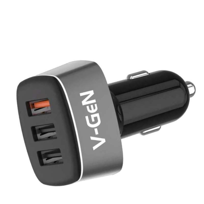 Jual VGeN Car Charger VCC303 Fast Charging QC VOOC Charger Mobil 3 Port di Seller CIPTAKAYA