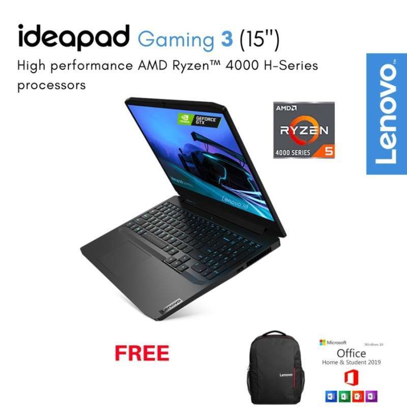 Jual Lenovo IP Gaming 3 15ARH05 Ryzen 5-4600H 8GB 512GB SSD GTX1650Ti ...