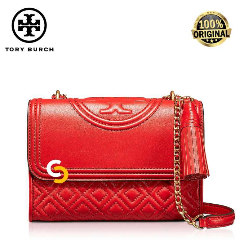Jual Tory Burch Fleming Convertible Shoulder Bag Red Original Authentic