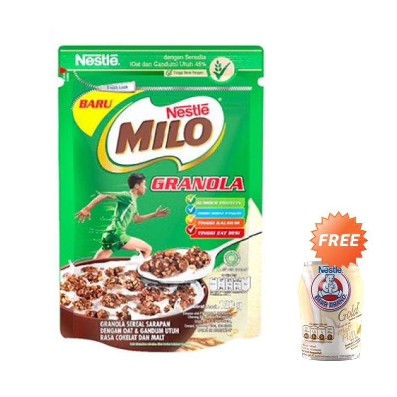 Jual Milo Granola Rasa Coklat Sereal Sarapan [120 g] + Free Bear Brand ...