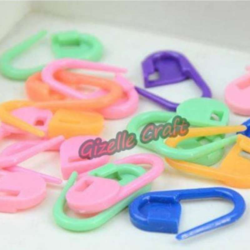 Jual [PACK 100 buah] Locking Stitch Marker Peniti Plastik Penanda ...