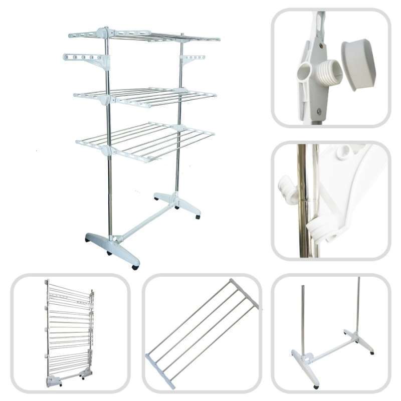 Promo Korean Drying Rack Jemuran Korea Stainless Steel 100 ORIGINAL Diskon 10 di Seller
