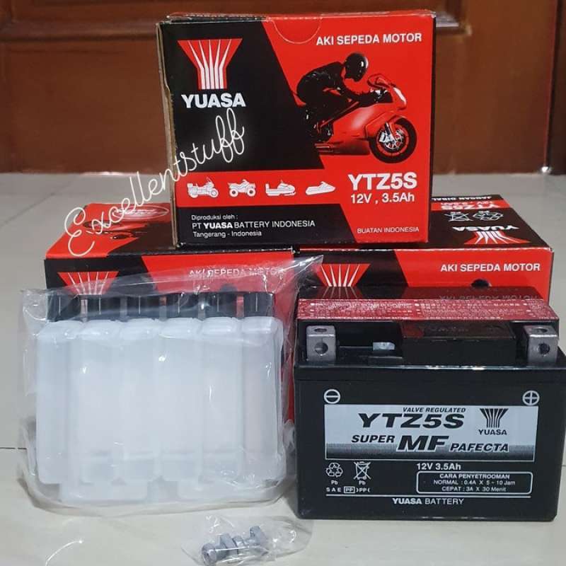 Jual Aki motor YUASA YTZ5S 100% ORIGINAL untuk revo beat supra mio dll