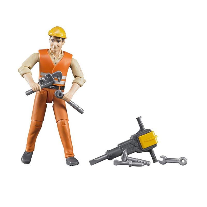 Bruder Construction worker with accessories