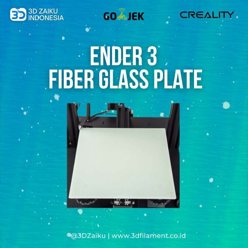 Jual Creality Ender 3 3D Printer Borosilicate Fiber Glass Plate di