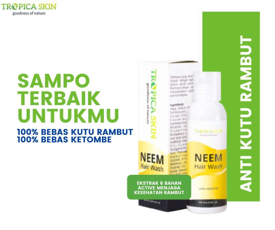 Promo NEEM Hair Wash with KERATIN 99 Natural 100 ml kutu rambut anak Diskon 20 di Seller