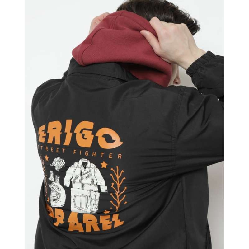 Jual Erigo Coach Jacket Street Fighter Black Di Seller Erigo Official