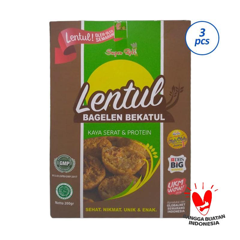 Jual Super Roti Lentul Rasa Cokelat Bekatul Bagelen Kue Kering [1 box ...