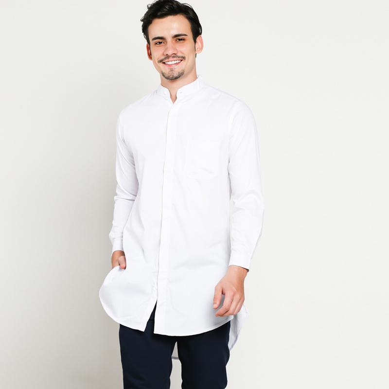 Gamis Putih Polos Pria - Jilbab Cornskin