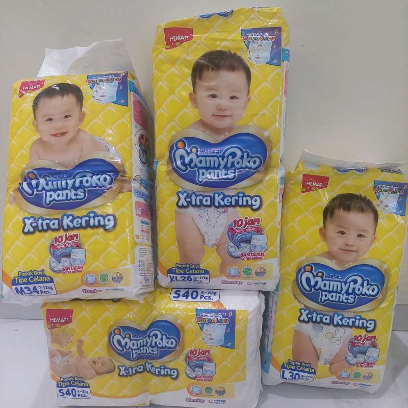 Jual pampers mamy poko ukuran S40/L30/M34 L30 di Seller Pemper Murah