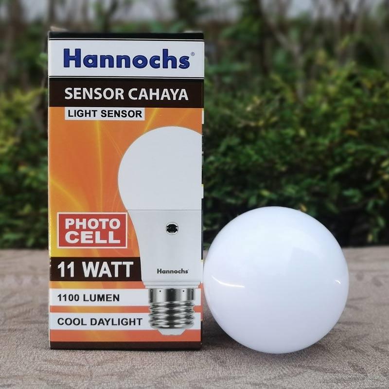 √ Hannochs Light Sensor Bohlam Lampu Led - Putih [11 W] Terbaru