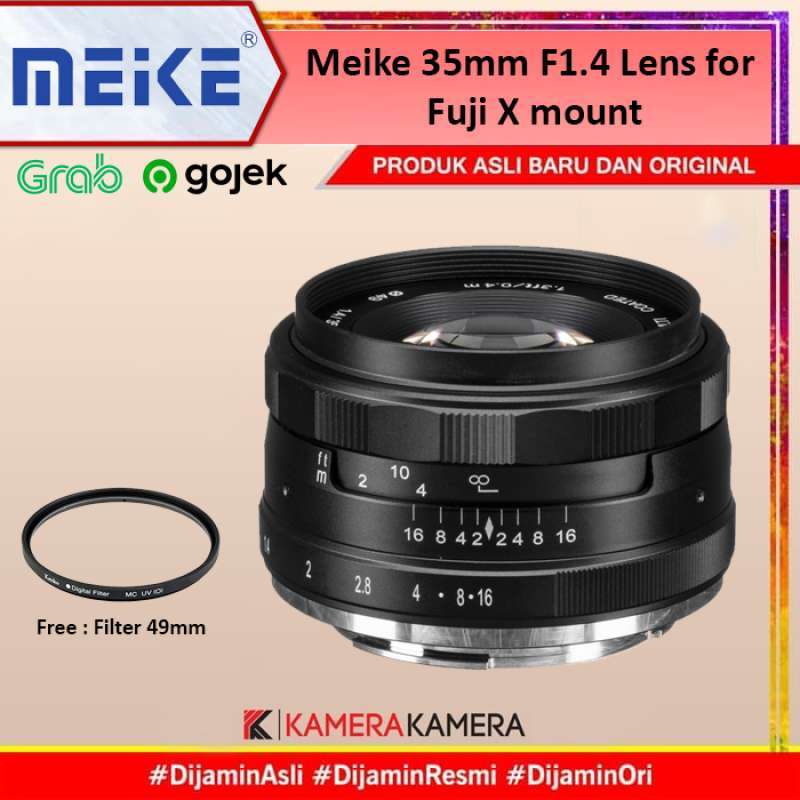 Jual KameraKamera Lensa Meike 35mm F1.4 Lens for Fujifilm X Mount