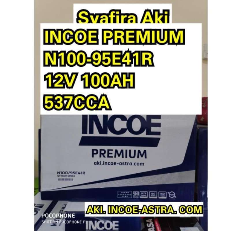 Jual AKI INCOE N100 12v 100 ah (Genset, Dump Truck, Taft GT, Excavator