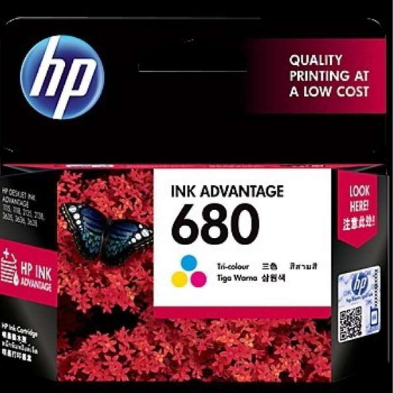 Promo HP 680 Black Hitam atau Color Warna Colour Tinta Printer di