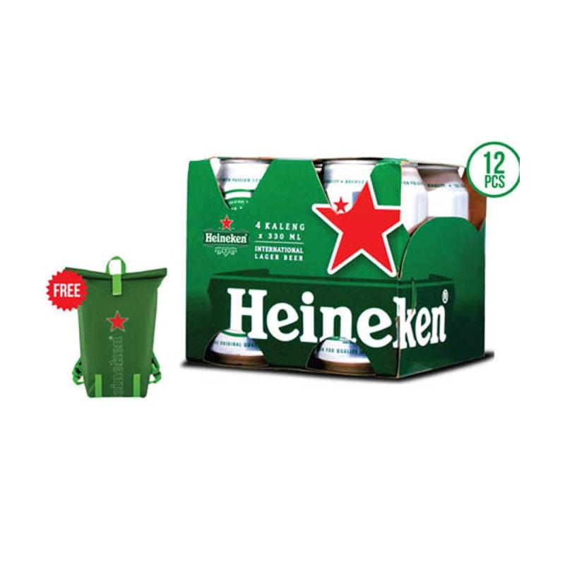 Jual Heineken Multipack Bir [320 mL / 12pcs] + Free Heineken Backpack