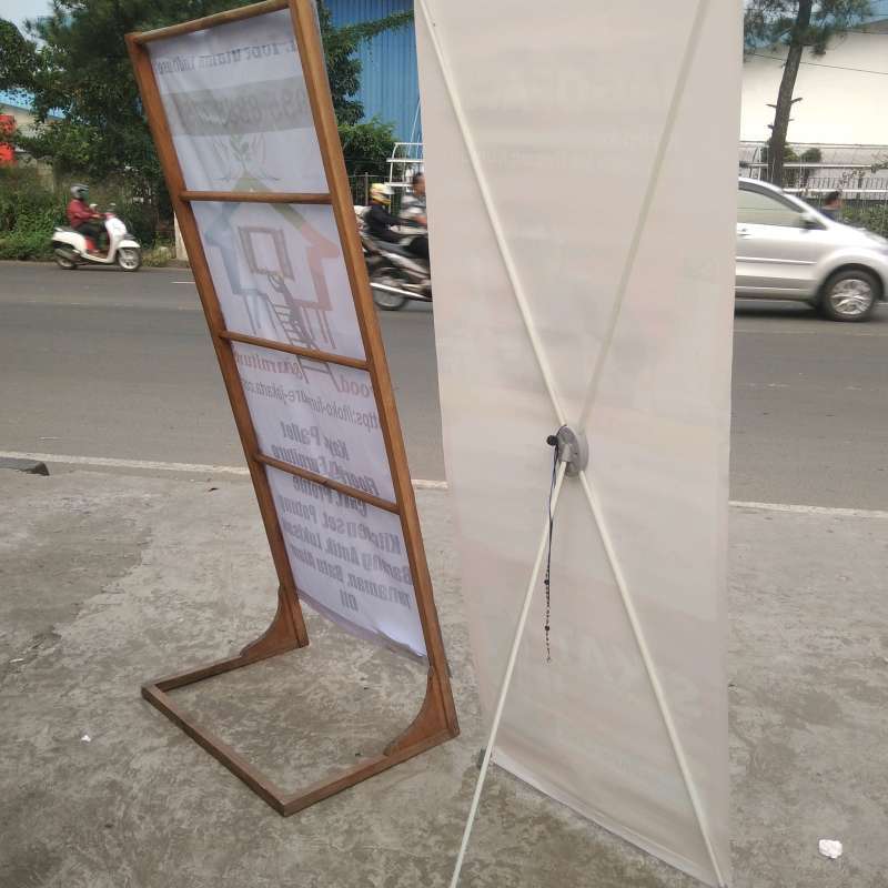 Promo Standing Spanduk iklan Dagang | Cafe Resto | Warung | Peralatan