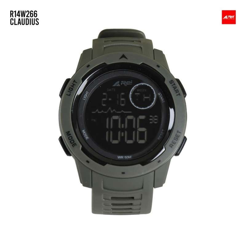 Jual Jam Tangan Digital Pria Claudius Arei HIJAU ARMY di