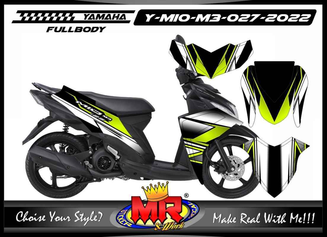 Promo Stiker Custom Decal Motor Yamaha Mio M3 FullBody Desain Racing