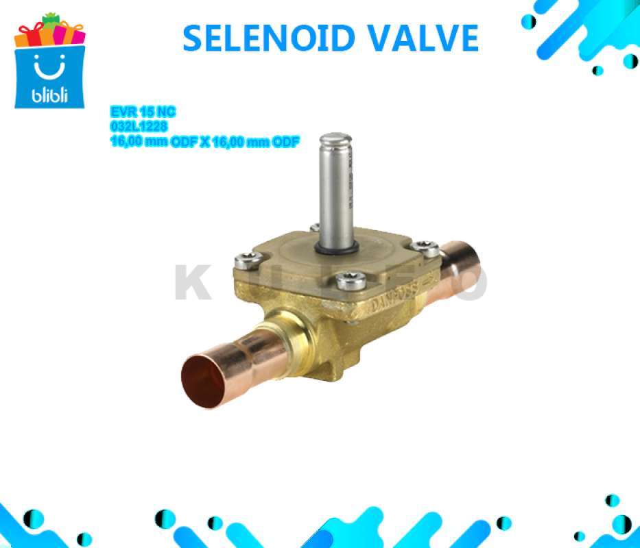 HVAC Liquid Line Solenoid Valve Danfoss Type EVR 15 NC, 45 OFF
