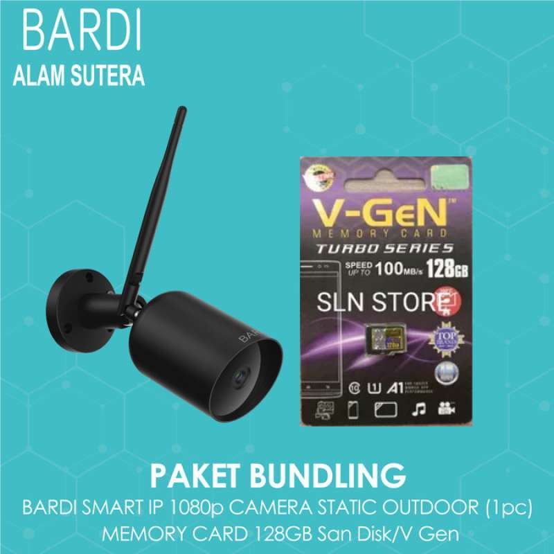 Promo OEM Bundling BARDI Smart Camera CCTV Outdoor Static free Memory
