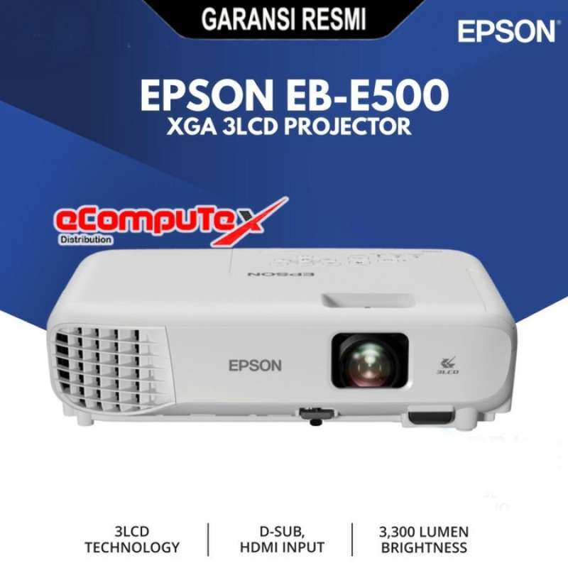 Jual PROJECTOR EPSON EBE500 / PROYEKTOR EBE500 XGA 3LCD VGA HDMI