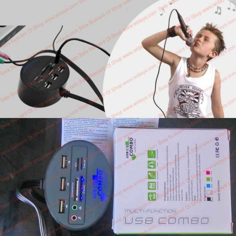 Promo Terminal 3 Usb 2.0 Fungsi Mic Input Earphone Output Multi Card ...