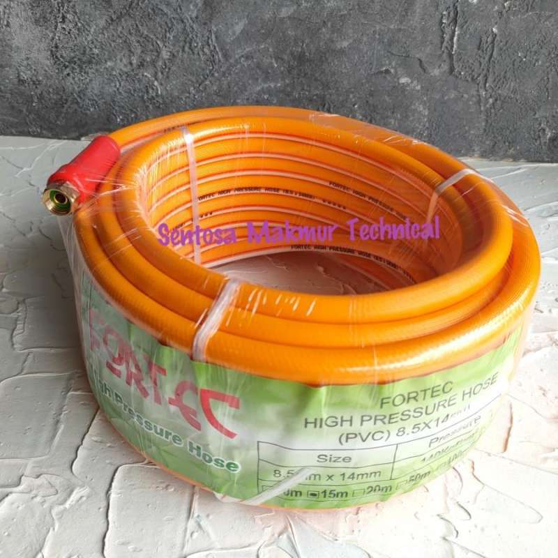 Jual FORTEC 15 M Selang Kompresor Sprayer Air Angin Spray Hose PVC 3PLY